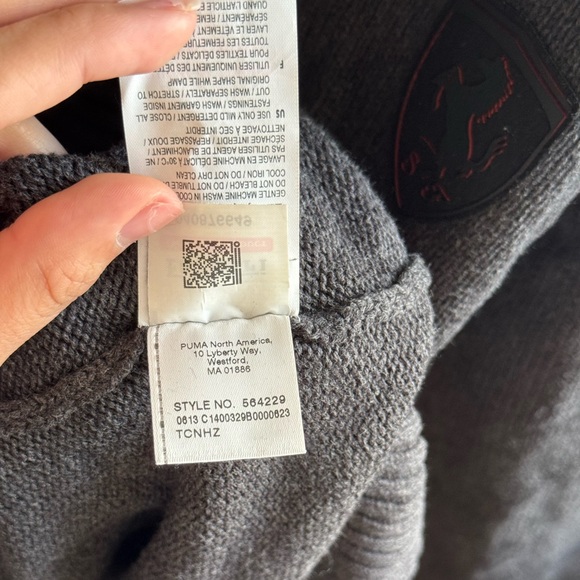 Puma Ferrari Men Charcoal Zip-Up Sweater | Large - Picture 12 of 13